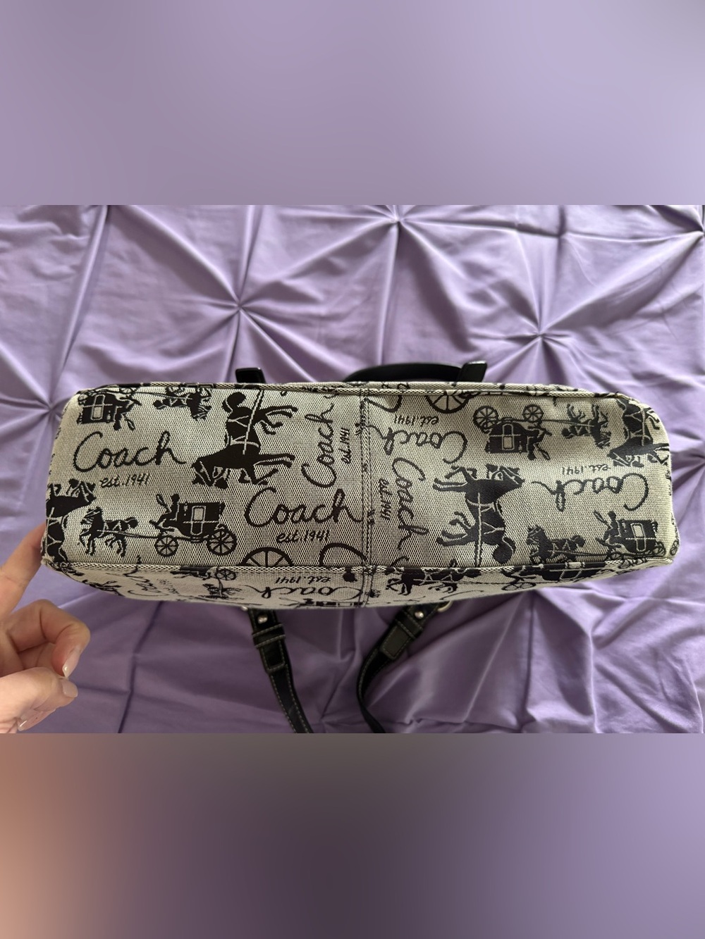 COACH F14035 Chelsea Horse and Carriage Bag w Strap - Picture 8 of 8